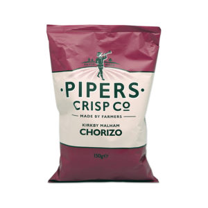 Paquet de chips Pipers chorizo 150 g