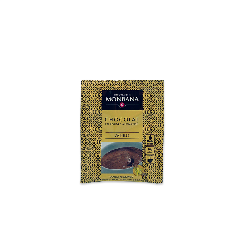 Chocolat en poudre Monbana vanille en sachet - La conciergerie du goût